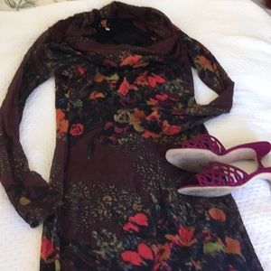 Jean Paul Gaultier floral body con dress XL